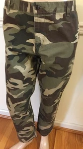 Dockers Pant 5 Pocket 38x29 Camouflage 100% Cotton Green Beige Brown Khaki - Picture 1 of 14