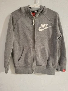 Boys Gray Nike Hoodie Size 4 Or XS  - Picture 1 of 6