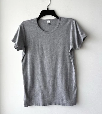 Camiseta American Apparel Clásica Niña Manga Corta Gris Algodón Mujer 2XL EE. UU. Foto 1 de 4