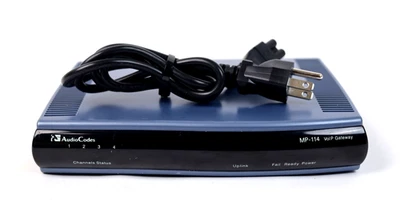 AudioCodes MP-114 4FXO/3AC Quad-Port Ethernet VoIP Gateway GGWV00287 TESTED u358 - Image 1 of 4