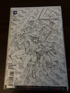 Justice League of America #7 Cully Hamner Adult Coloring Book. Vf-Nm - Picture 1 of 6