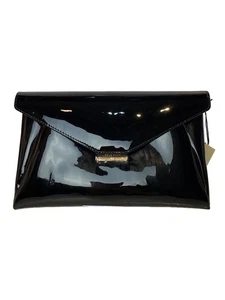 Bolso sin asas Cole Haan esmaltado negro liso elegante monedero - Imagen 1 de 9