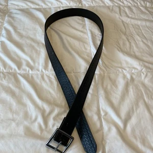 Galls Heavy Duty Leather Belt Garrison Basketweave Police/Security Black - Picture 1 of 3