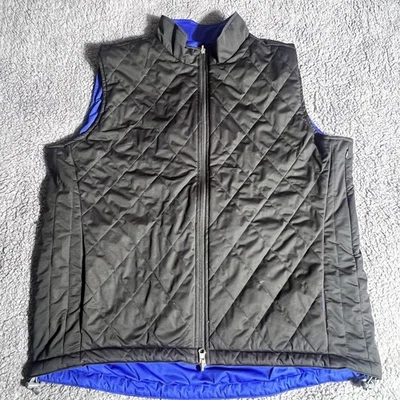 Chaleco Peter Millar TODO EL DÍA Reversible Cremallera Completa Hombre Talla L Azul Negro Acolchado Foto 1 de 4