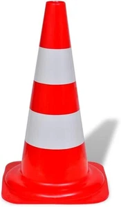 Cono segnaletico sicurezza stradale spartitraffico in polietilene - 50 CM - Picture 1 of 3