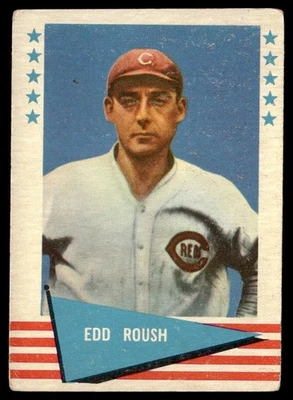 1961 Fleer Baseball Greats Edd Roush Cincinnati Reds No72 - Изображение 1 из 2