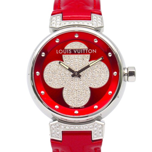 LOUIS VUITTON（LV） Orologio da polso Louis Vuitton Tambour Forever quarzo SS pelle Q131TO