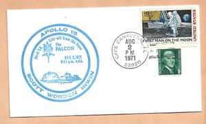 APOLLO 15 THE FALCON AUG 2,1971 CAPE WHITNEY SPACE COVER NASA - Picture 1 of 1