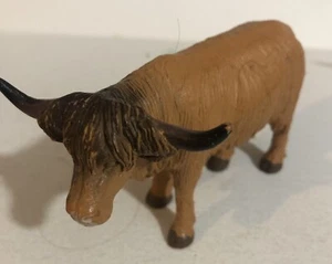 Longhorn Steer Toy Terra By Battat Brown T7 - Picture 1 of 5