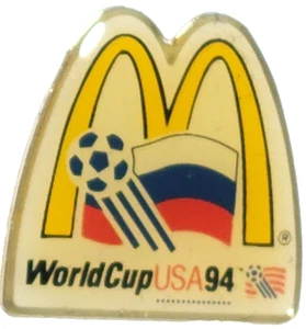 World Cup Soccer USA 1994 Russia Sponsor McDonald's Restaurant Lapel Pin - Picture 1 of 2