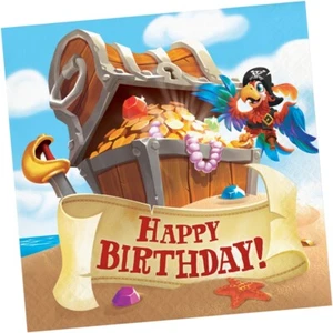 Pirate Treasure Napkins Lunch HBD 16CT - Picture 1 of 2