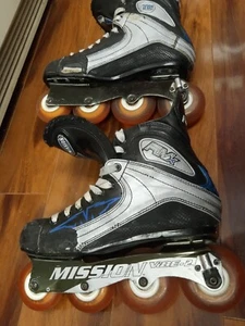 Mission RMX Inline Roller Hockey Skates Size 9 US Excellent Condition - Picture 1 of 13