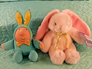 Hallmark Plush "All Ears" Bunny Rabbit and Ziggy in Easter Bunny Rabbit Outfit - Picture 1 of 12
