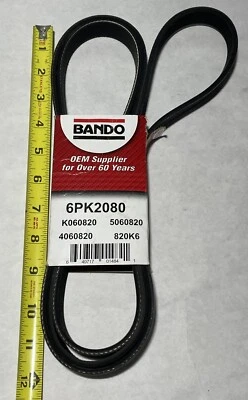 Cinturón serpentino acanalado en V Rib Ace 6PK2080 Bando para Dodge Charger 2011-2015 Foto 1 de 4