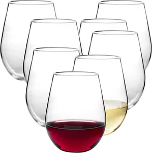 Unbreakable Wine Glasses - 100% Tritan - Shatterproof, Reusable, Dishwasher Safe - Picture 1 of 12