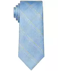 Corbata a cuadros de mezcla de seda de 3,25"" para hombre Michael Kors, azul múltiple, talla única - Imagen 1 de 1