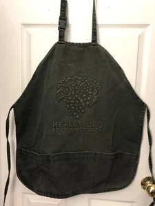 Cooking Apron Unisex Green Canvas Wine Country Healdsburg, Ca Sonoma County - Picture 1 of 6