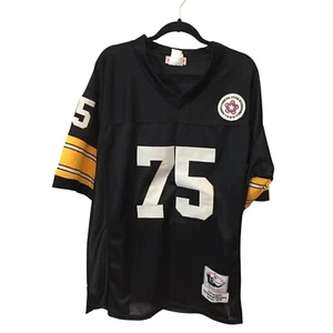 Mitchell and Ness Pittsburgh Steelers Joe Greene Jersey 1975 Mens 54 Black - Picture 1 of 8