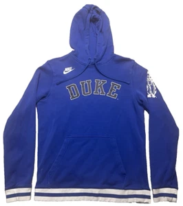 Nike Duke Blue Devils Spellout Graphic Pullover Hoodie Blue Ribbed Men's Medium - Picture 1 of 13