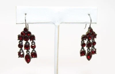 PENDIENTES COLGANTES LAUREN CONRAD BRONCE ANTIGUO - PIEDRAS ROJAS Foto 1 de 3