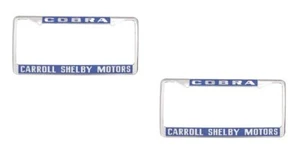 COBRA Carroll Shelby Motors NEW License Plate Frames - Pair - Bild 1 von 1