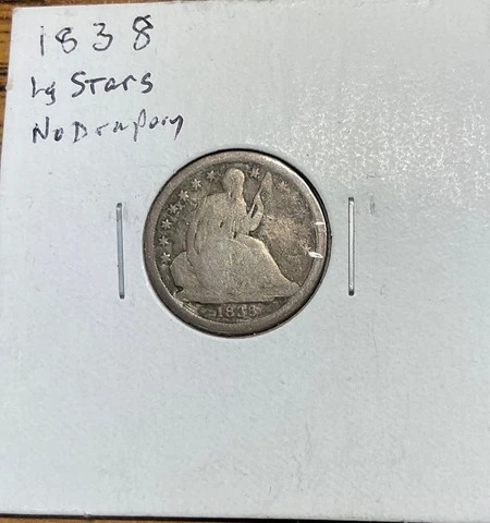 1838  Seated Liberty Dime Cover