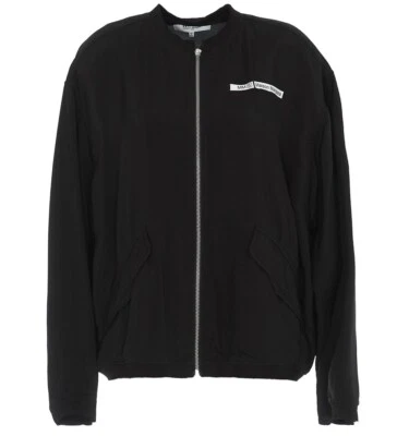 MM6 MAISON MARGIELA Womens Full Zip Nylon Bomber Jacket Black M - Image 1 of 4