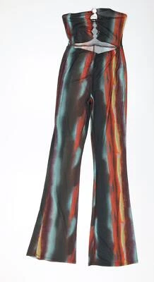 Mono PRETTYLITTLETHING para mujer multicolor a rayas de poliéster talla de una pieza Foto 1 de 4