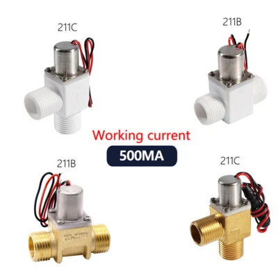 G1/2" Male Thread Latching Pulse Solenoid Valve DC4.5V Water Valve Brass/Plastic - Image 1 of 4