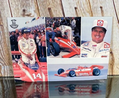 A.J. Foyt Postcard Silver Anniversary 25 Years Indianapolis 500 Valvoline 7.5x5" - Image 1 of 3