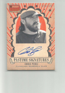 2013 PANINI AMERICA'S PASTIME PASTIME SIGNATURES #60 CHRIS PEREZ  AUTO  070/125