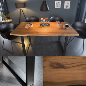 Massivholz Esstisch MAMMUT AUSWAHL Wild-Akazie Industrial Design Holztisch Tisch
