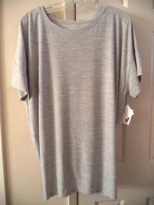 Must! Old Navy Active Lt Heather Grey Tie Back Accent T-shirt 1X 14 16  XL Tall - Image 1 of 4