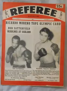 November 1957 Referee Boxing PROGRAM Bob Satterfield Howard King Ricardo Moreno - Picture 1 of 2
