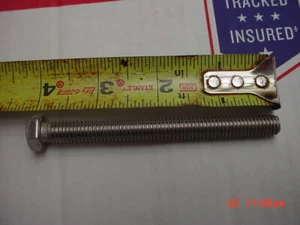 3/8 x 4 Zoll Sechskantschrauben Edelstahl Vollgewinde 50 Stück - Bild 1 von 2