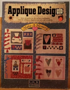 AO13 GICK EDITORIAL 1995, DISEÑOS DE APLIQUES MAKE-A-MEMORY - PATRONES DE HIERRO - Imagen 1 de 3