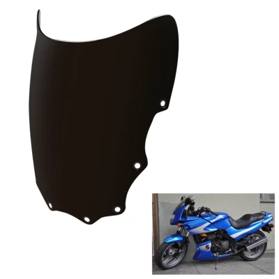Black Windshield Windscreen Fit For Kawasaki Ninja 500R 500-R 500 R EX500 94-09 - Image 1 of 4