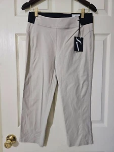 Simply Vera Vera Wang Chateau Gray Modern Seamed Twill Capri Elastic Waist Sz. S - Picture 1 of 18