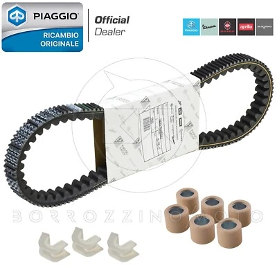 CINGHIA + RULLI + CURSORI ORIGINALI PIAGGIO BEVERLY 500 ANNO 2002 2003 2004 - Immagine 1 di 2