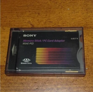 SONY Memory Stick Adapter MSAC-PC2 for PC Card ATA/True IDE with Case - Picture 1 of 2