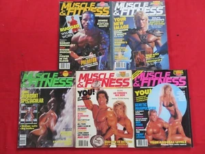 ( 5 ) 1987 MUSCLE & FITNESS MAGAZINES /  MARCH, MAY,JUNE, JULY, AUGUST - Picture 1 of 13