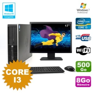 Lot PC HP Compaq 6200 Pro SFF Core i3 3.1GHz 8Go 500Go DVD WIFI W7 + Ecran 17 - Photo 1/1