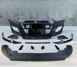 KIT DE ACTUALIZACIÓN A CARROCERÍA PARA AUDI A3 2017-2019 Nuevo RS3 PARACHOQUES DELANTERO + PARRILLA - Imagen 1 de 3