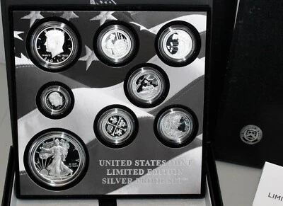 2019 S United States Mint Silver Limited Edition 8 Coin Proof Set w/ Box and COA - Image 1 of 4