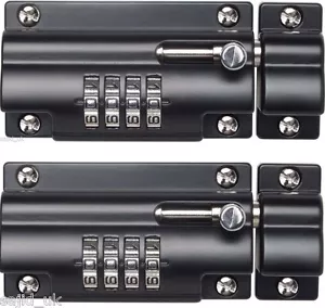 2x Sterling Zahlencode Schloss Schiebetürriegel für Tore Türen Schuppen 110 mm - Bild 1 von 4
