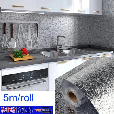 Kitchen Waterproof Drawer Liner Wallpaper Foil Stickers Aluminum Self Adhesive - image 1 of 4
