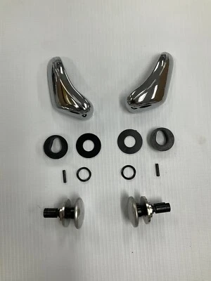 1967 1968 1969 1970 1971 1972 Chevy GMC C10 K10 Kit de manija de ventana de ventilación cromada Foto 1 de 3