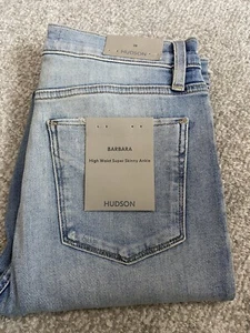Hudson Barbara High Waist Super Skinny Jeans Size 28 NWT $205 Distress Destroy - Picture 1 of 3