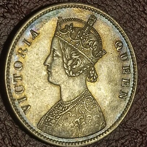 1862 Indien-Britische Rupie Victoria atemberaubend Proof UNC  - Bild 1 von 5