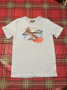 T-shirt Eddie Bauer bambino grande (10-12) blu chiaro con loghi grafici - Foto 1 di 11